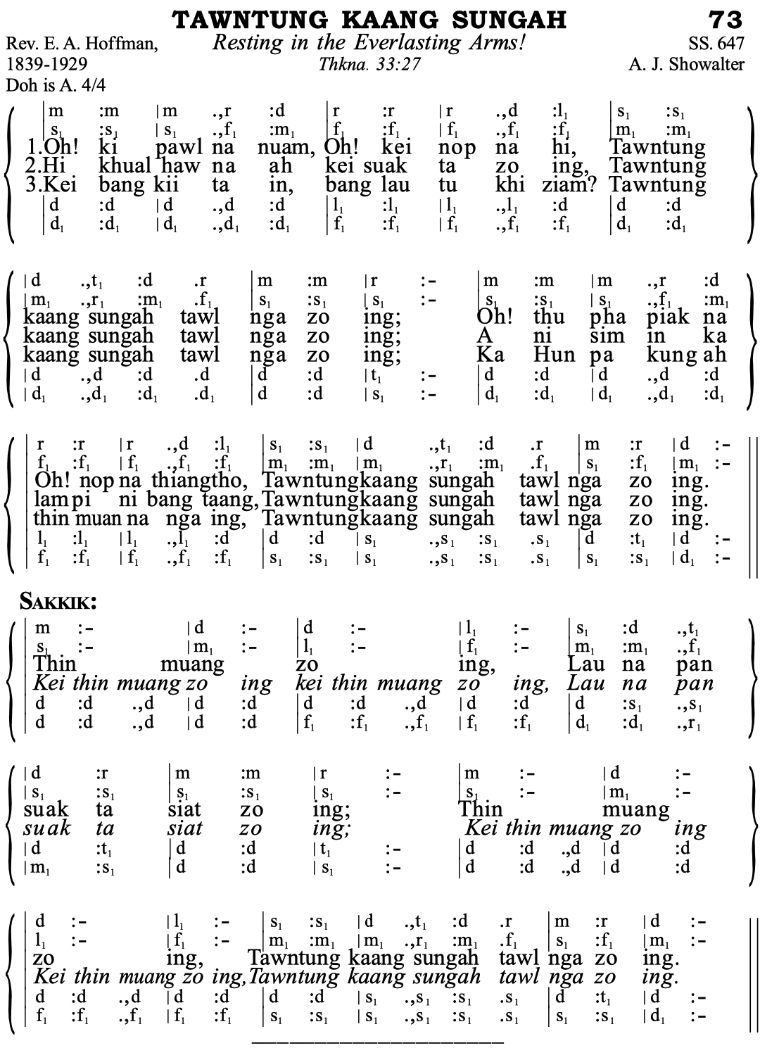 73 Tawntung Kaang Sungah - Siyin Hymn 1 73 Tawntung Kaang Sungah